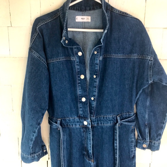 Mango -  MNG Denim Jumpsuit size Large - Picture 1 of 4